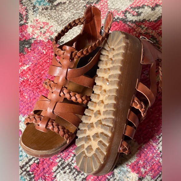 Swedish Hasbeens Gladiator Sandals - Cognac - 39 - Picture 7 of 10